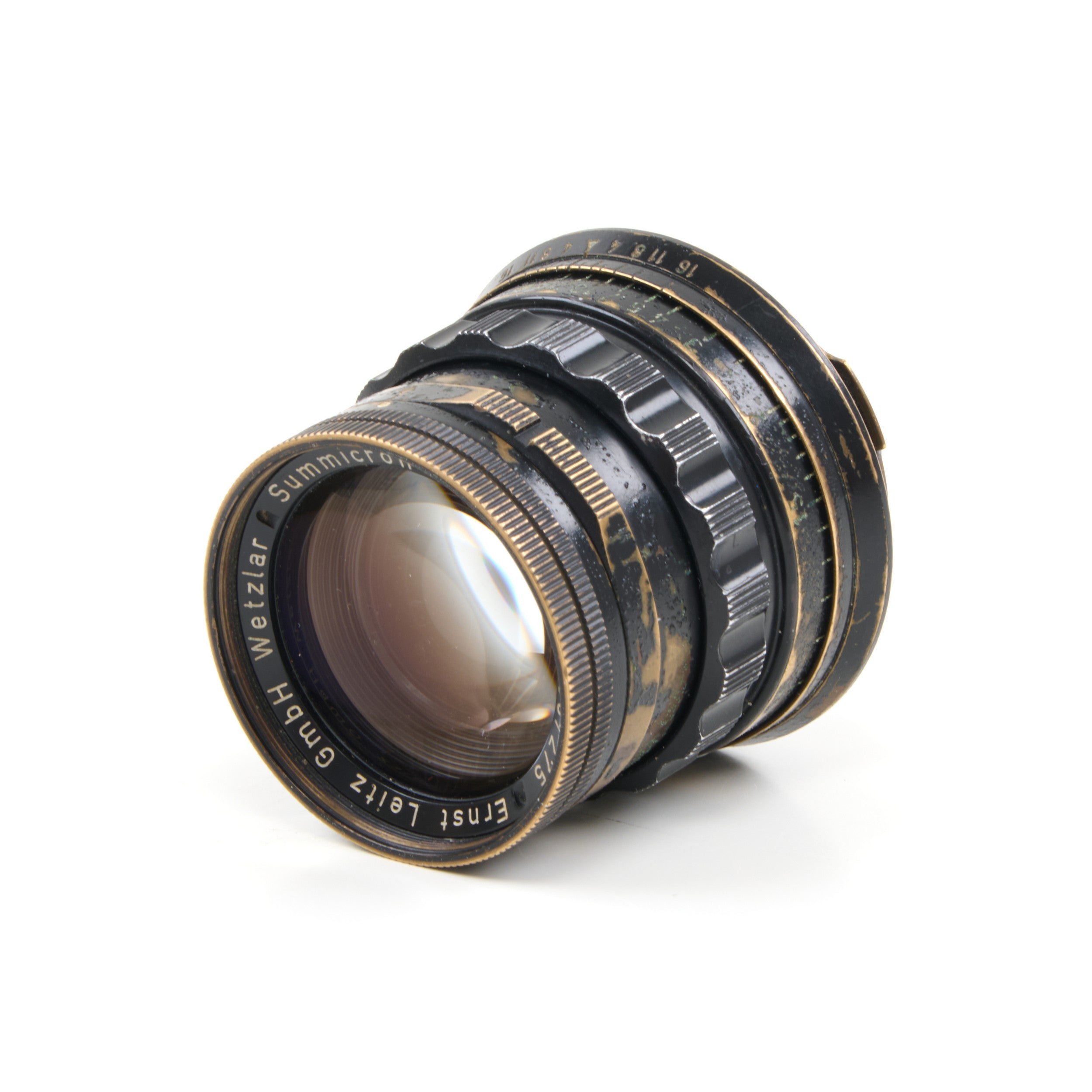 Leitz 50mm f2 Summicron Black Paint Brass Mount Rare