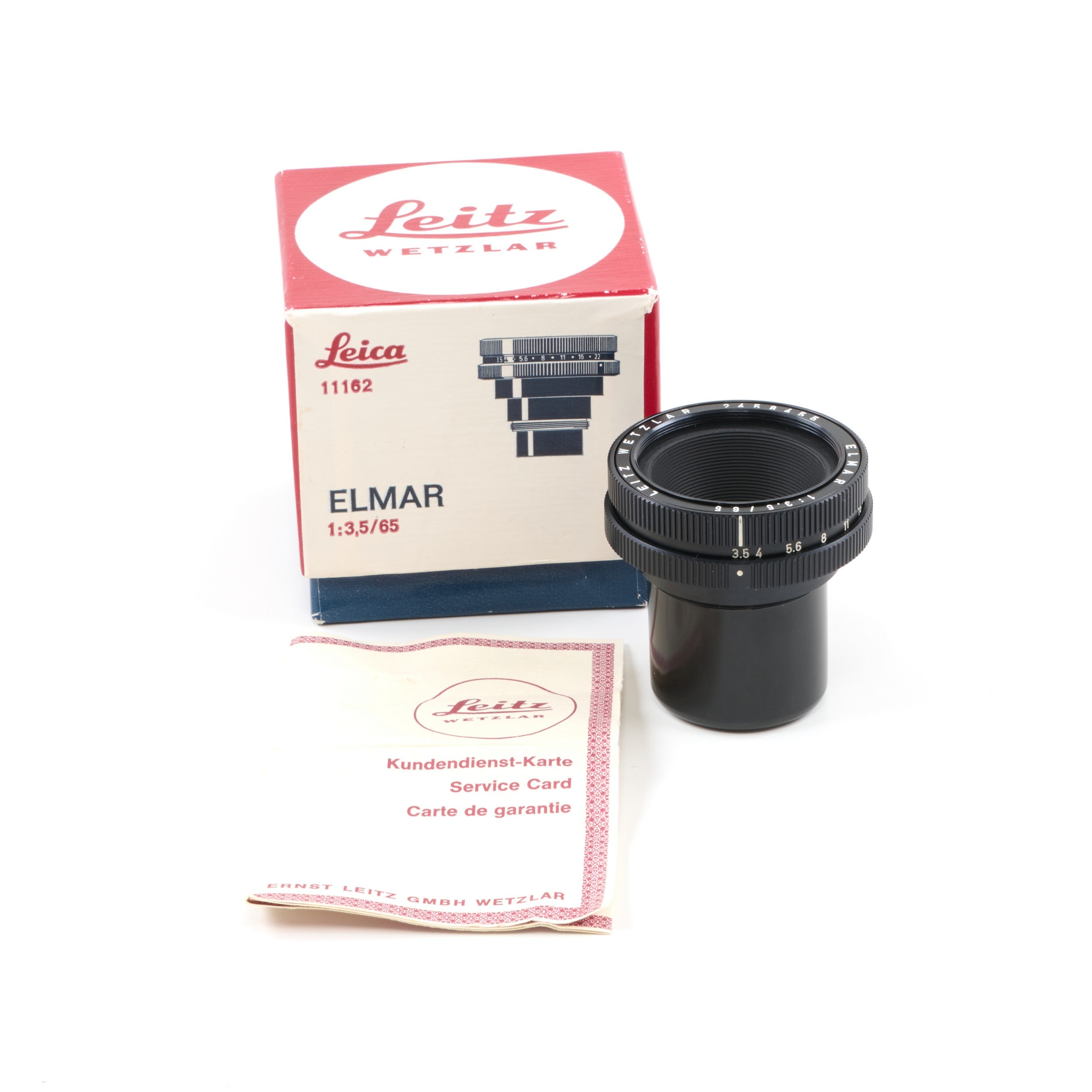 Leitz 65mm f3.5 Elmar Black + Box
