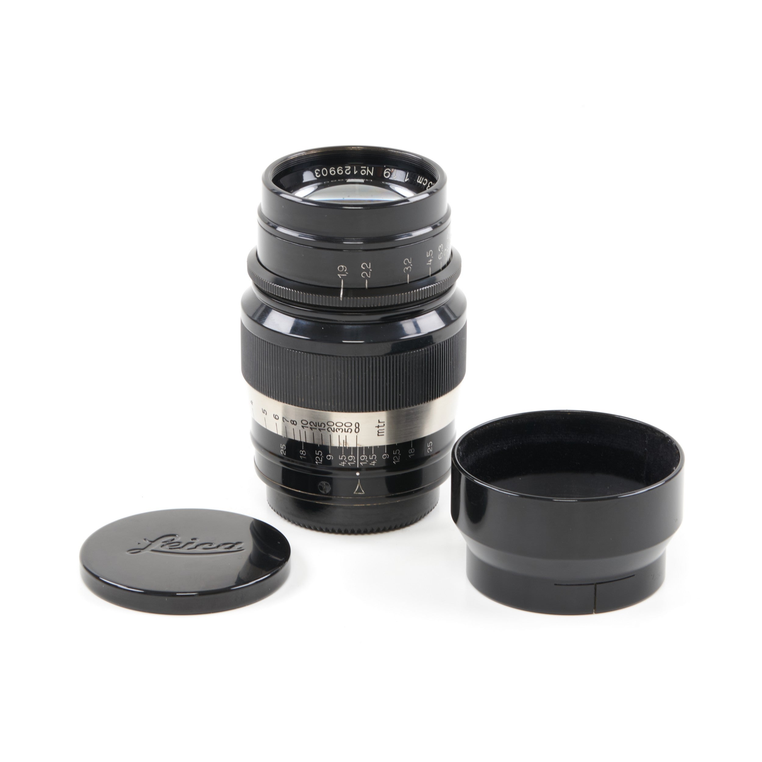 Leitz 73mm f1.9 Hektor Black Nickel M39 Set