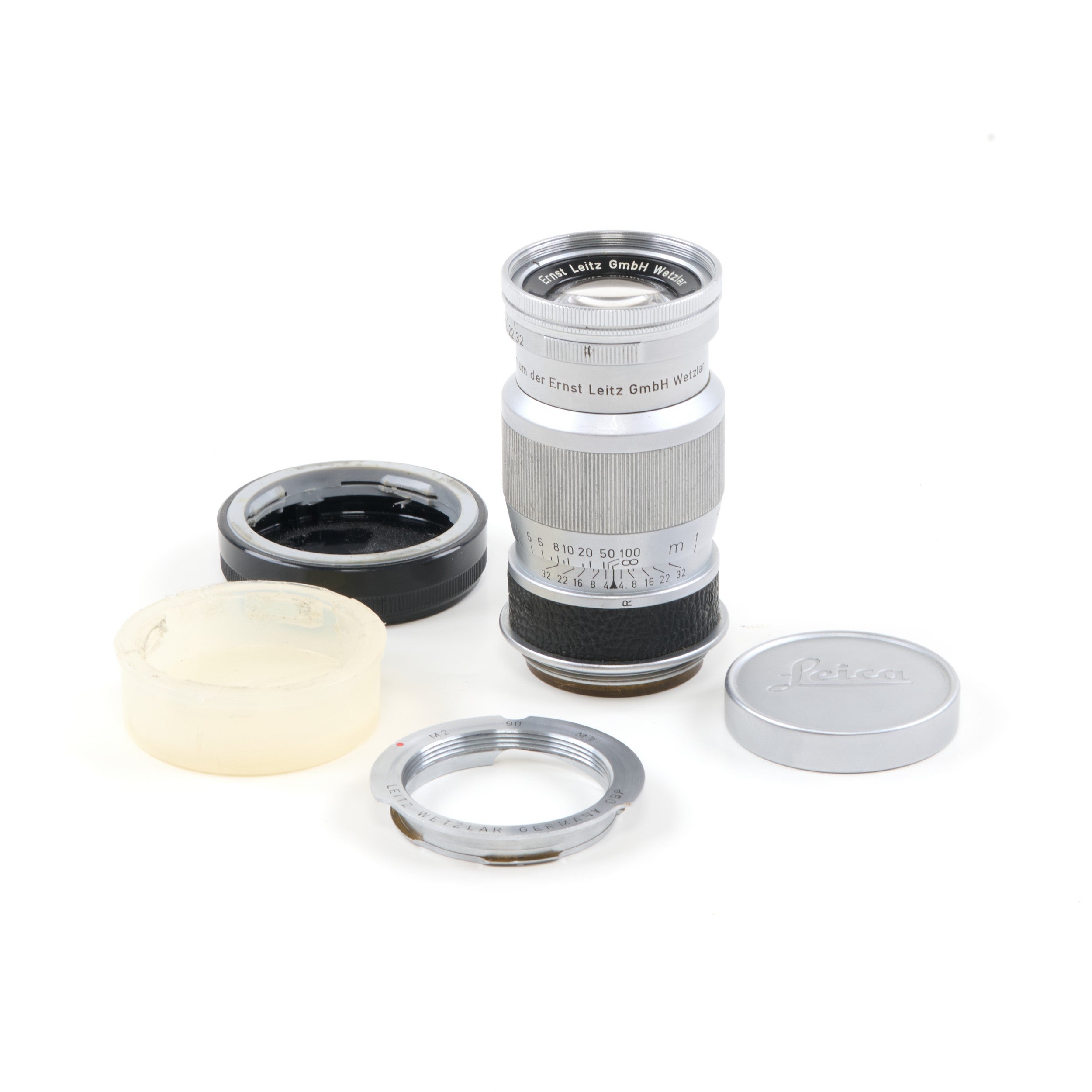 2x Leitz 90mm f4 Elmar M39 Prototype Lens Eigentum der Ernst Leitz GmbH Wetzlar Consecutive Numbers