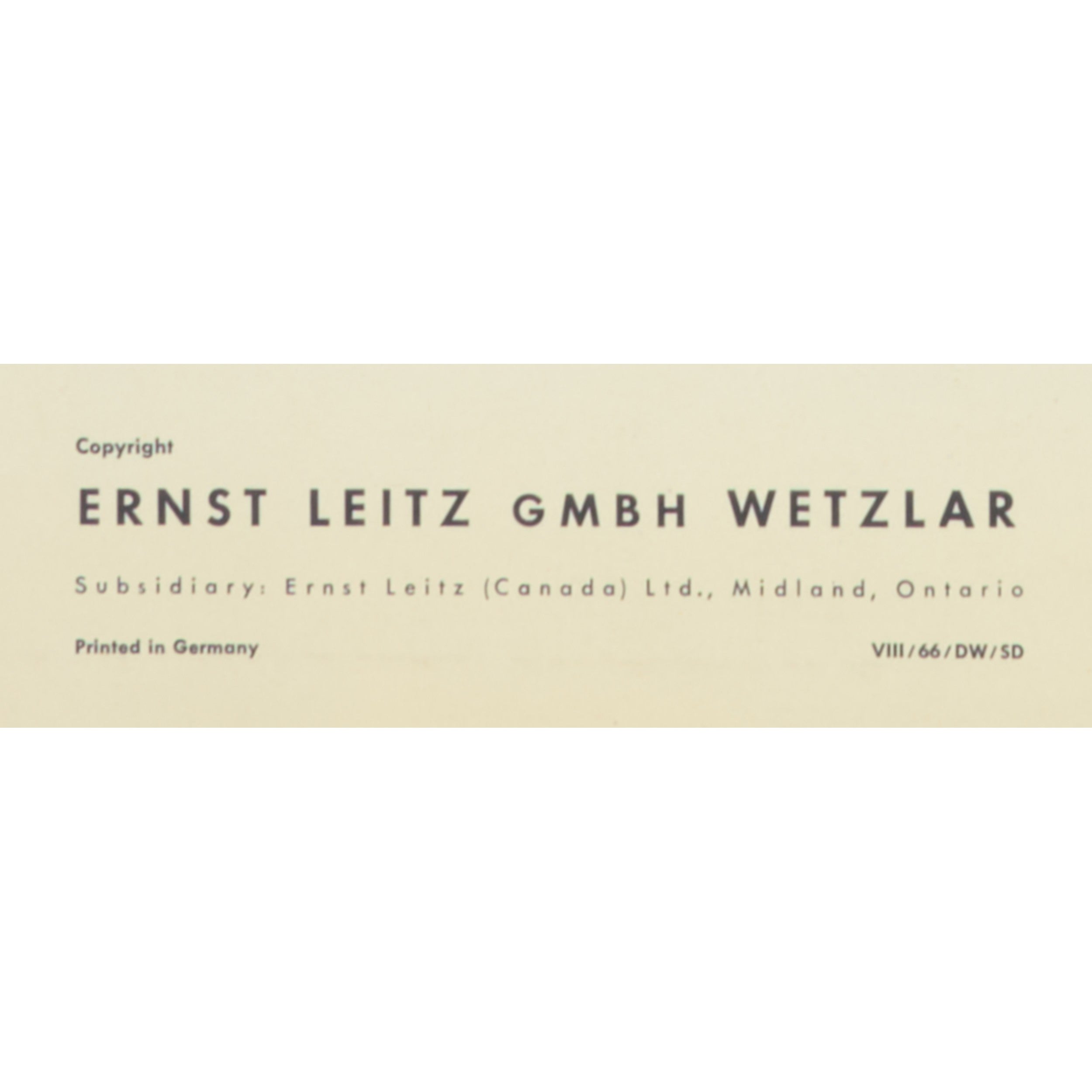 Leitz Optical Bench Comparator TP 200 Poster English 1966