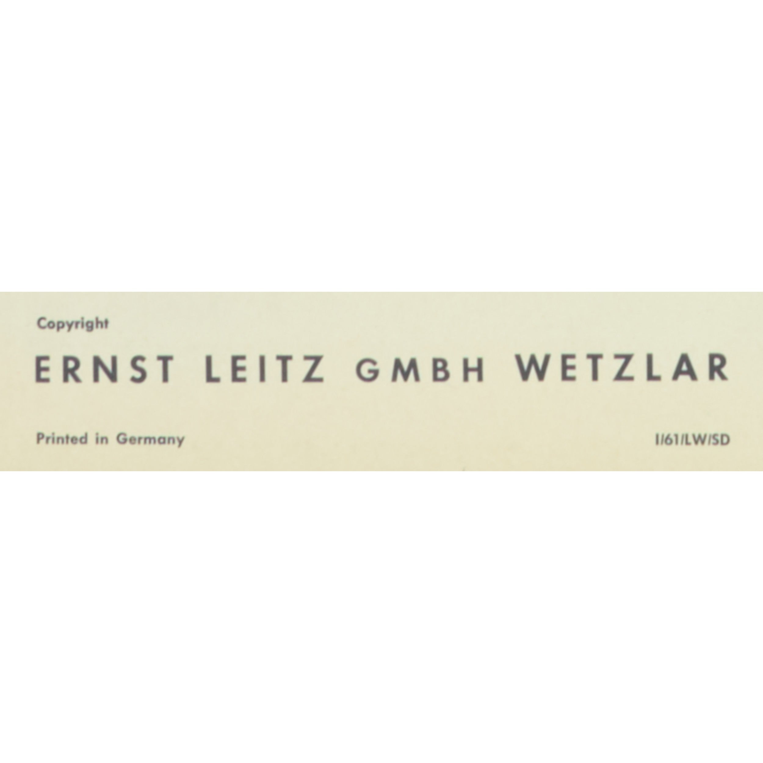 Leitz Tischprojektor TP 200 - Optical Bench Comparator Poster German 1961