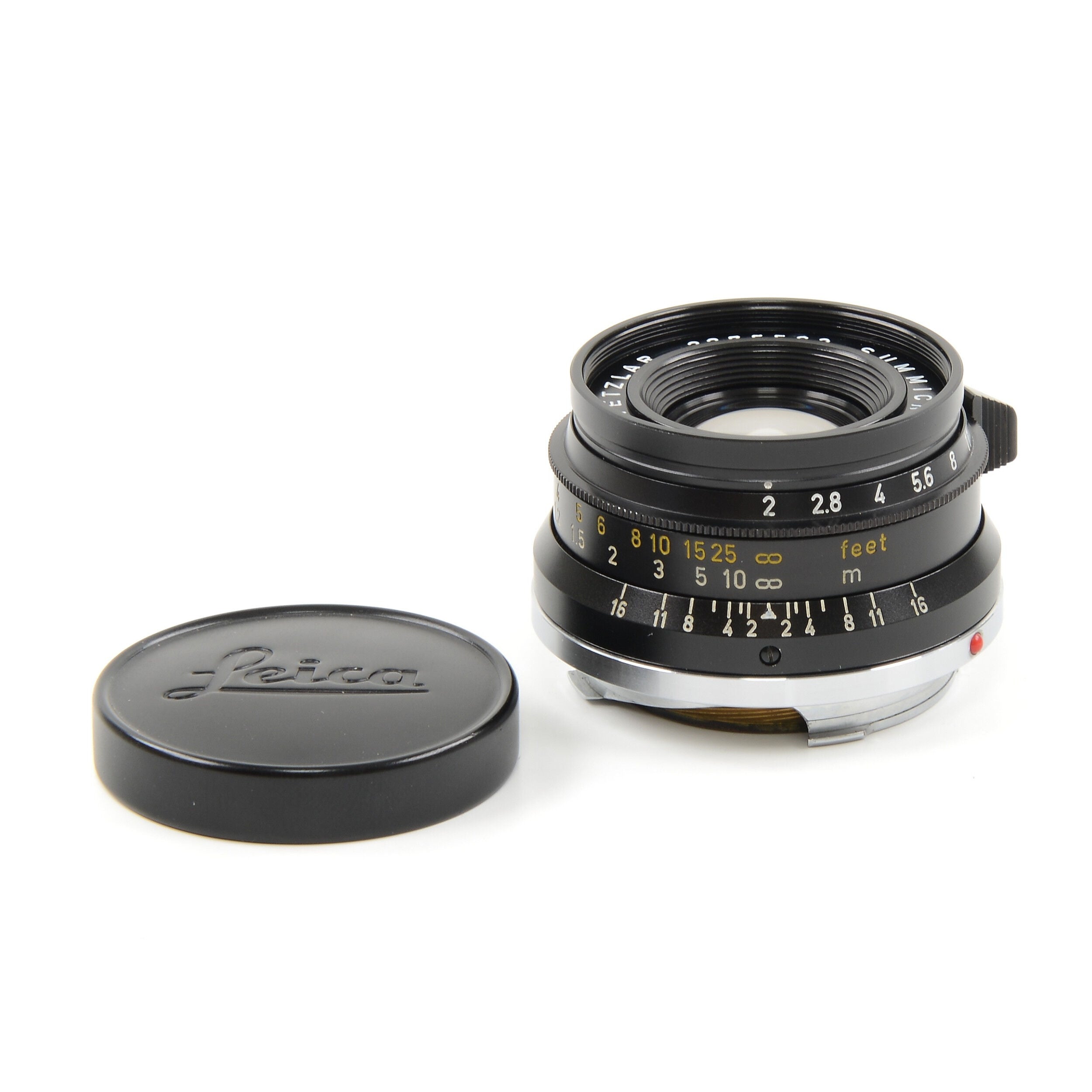 Leitz 35mm f2 Summicron 8 Element Black Chrome + Box