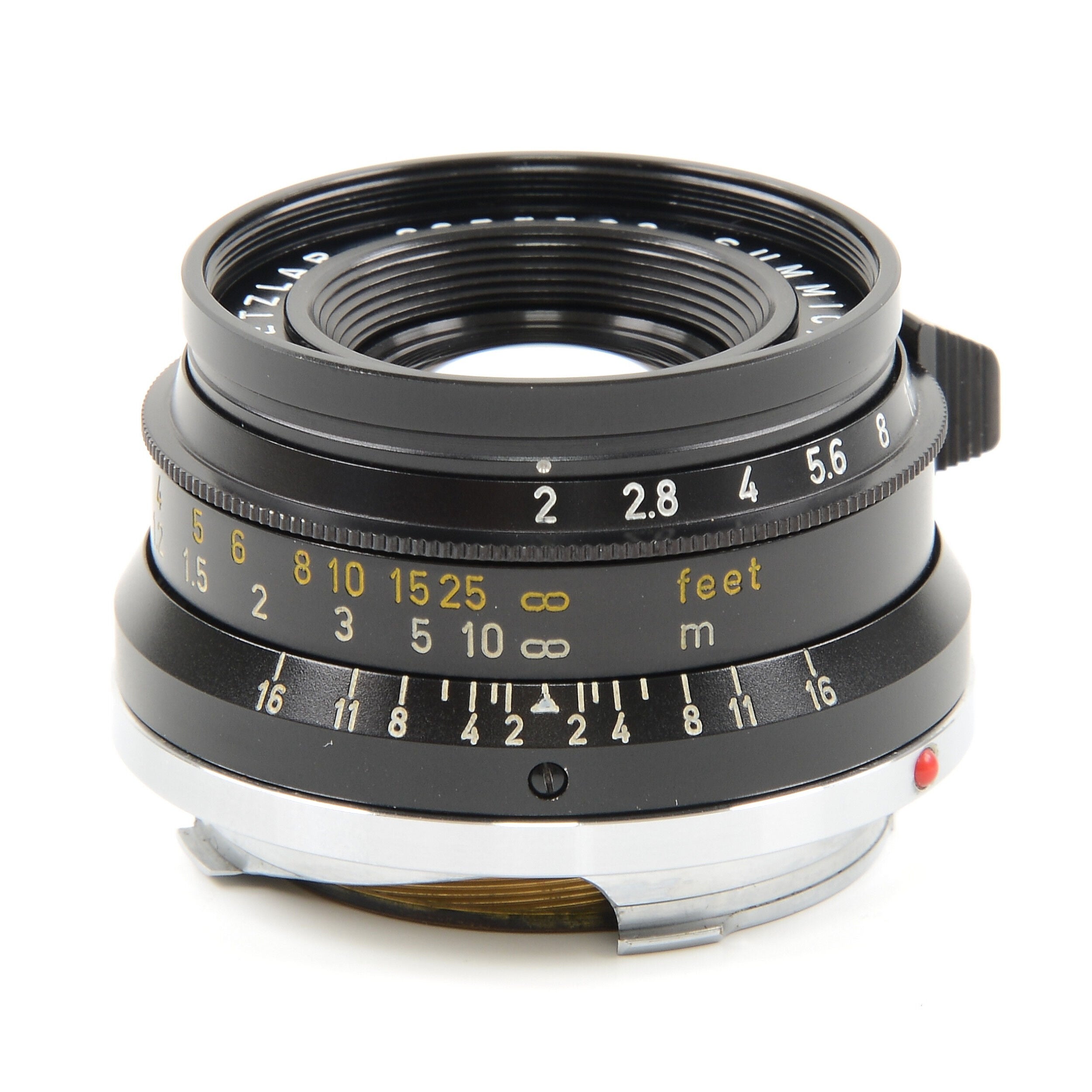 Leitz 35mm f2 Summicron 8 Element Black Chrome + Box