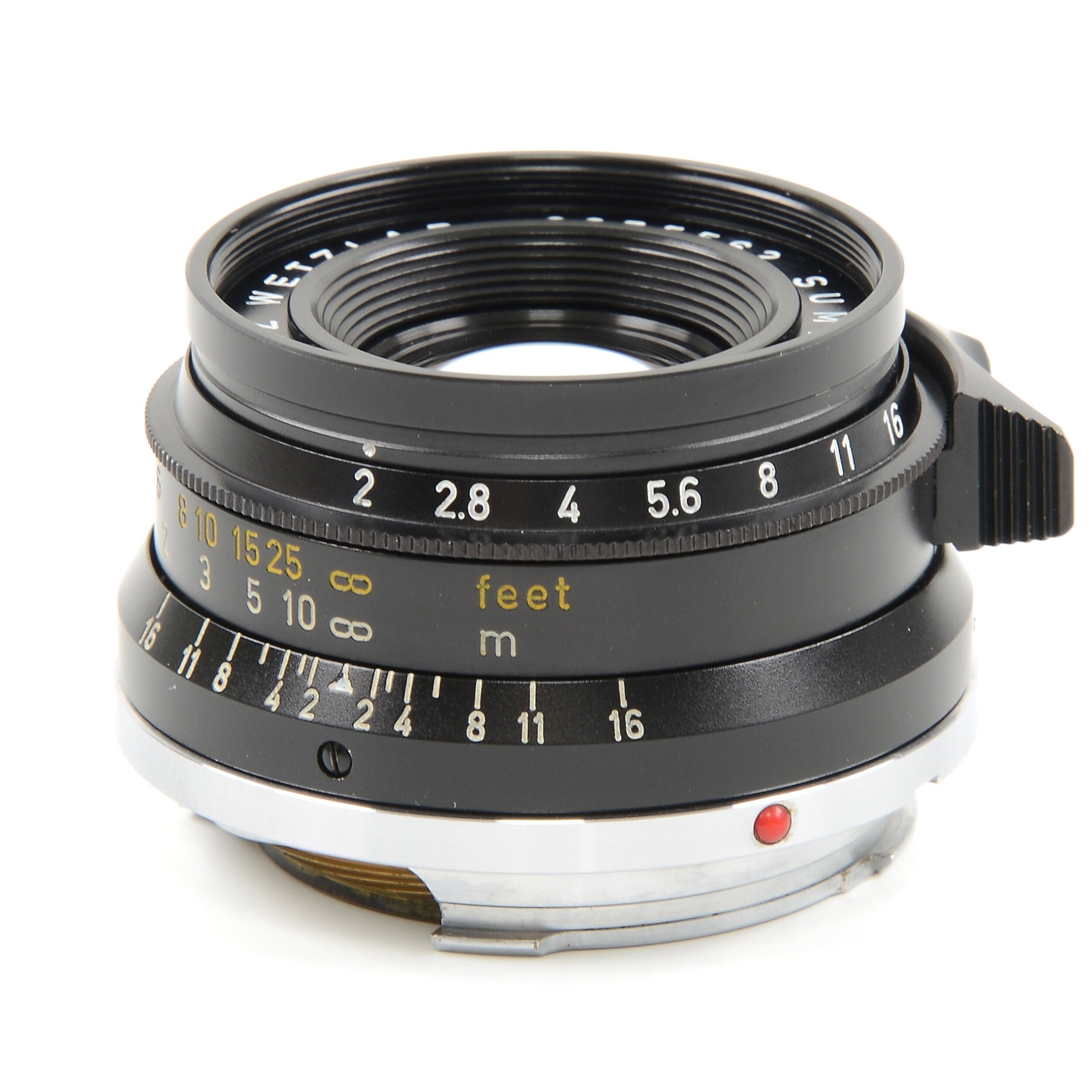 Leitz 35mm f2 Summicron 8 Element Black Chrome + Box