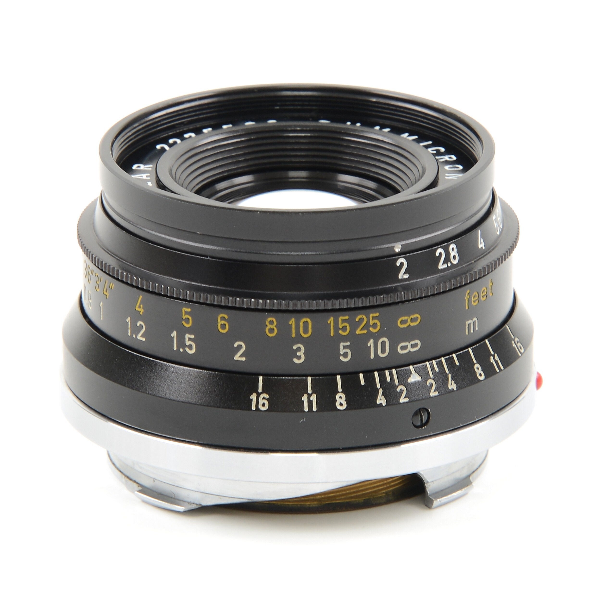 Leitz 35mm f2 Summicron 8 Element Black Chrome + Box