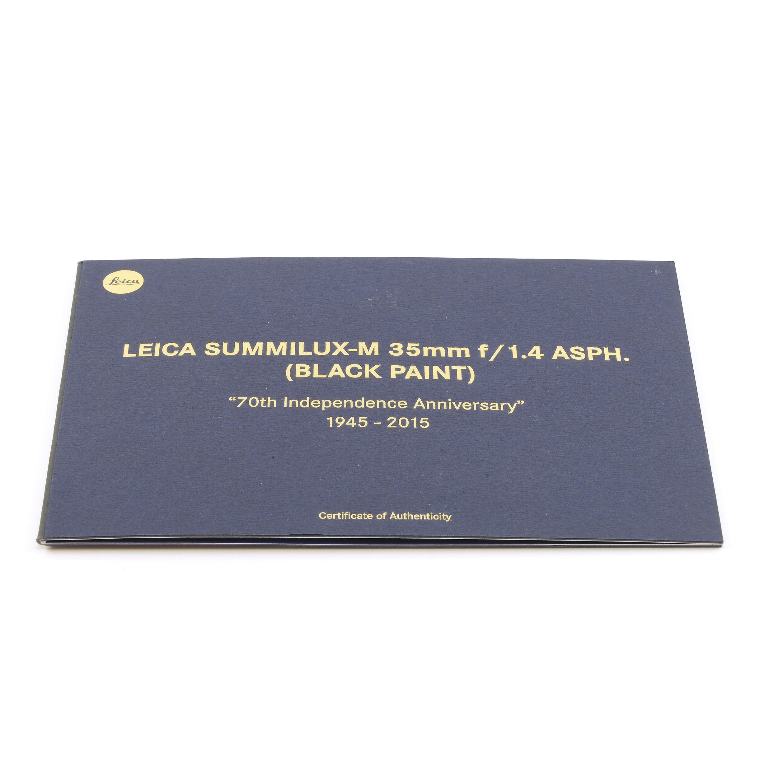 Leica 35mm f1.4 Summilux-M ASPH FLE Black Paint "70th Anniversary Republic of Korea" + Box