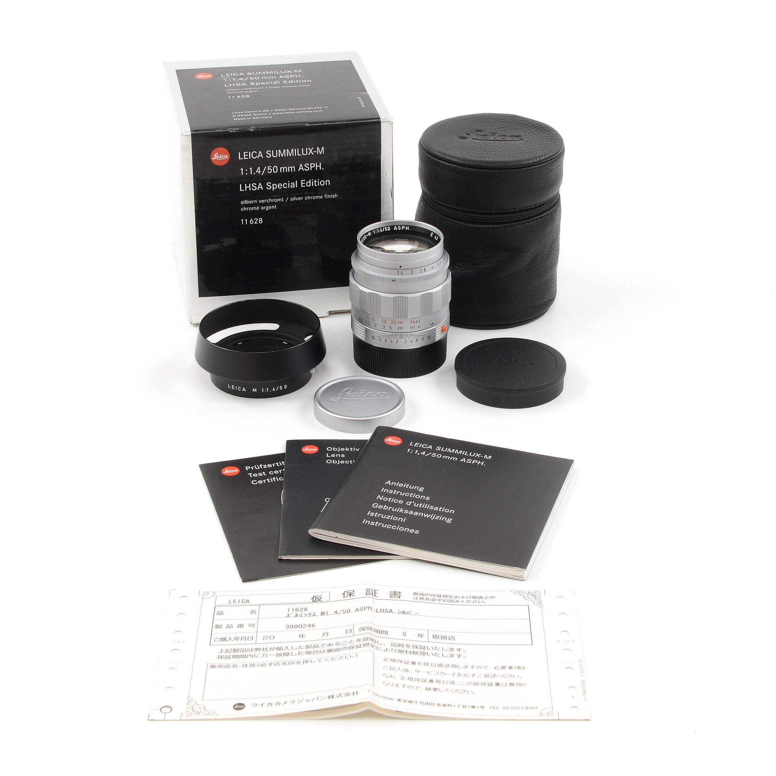 Leica 50mm f1.4 Summilux-M LHSA Special Edition Silver + Box READ