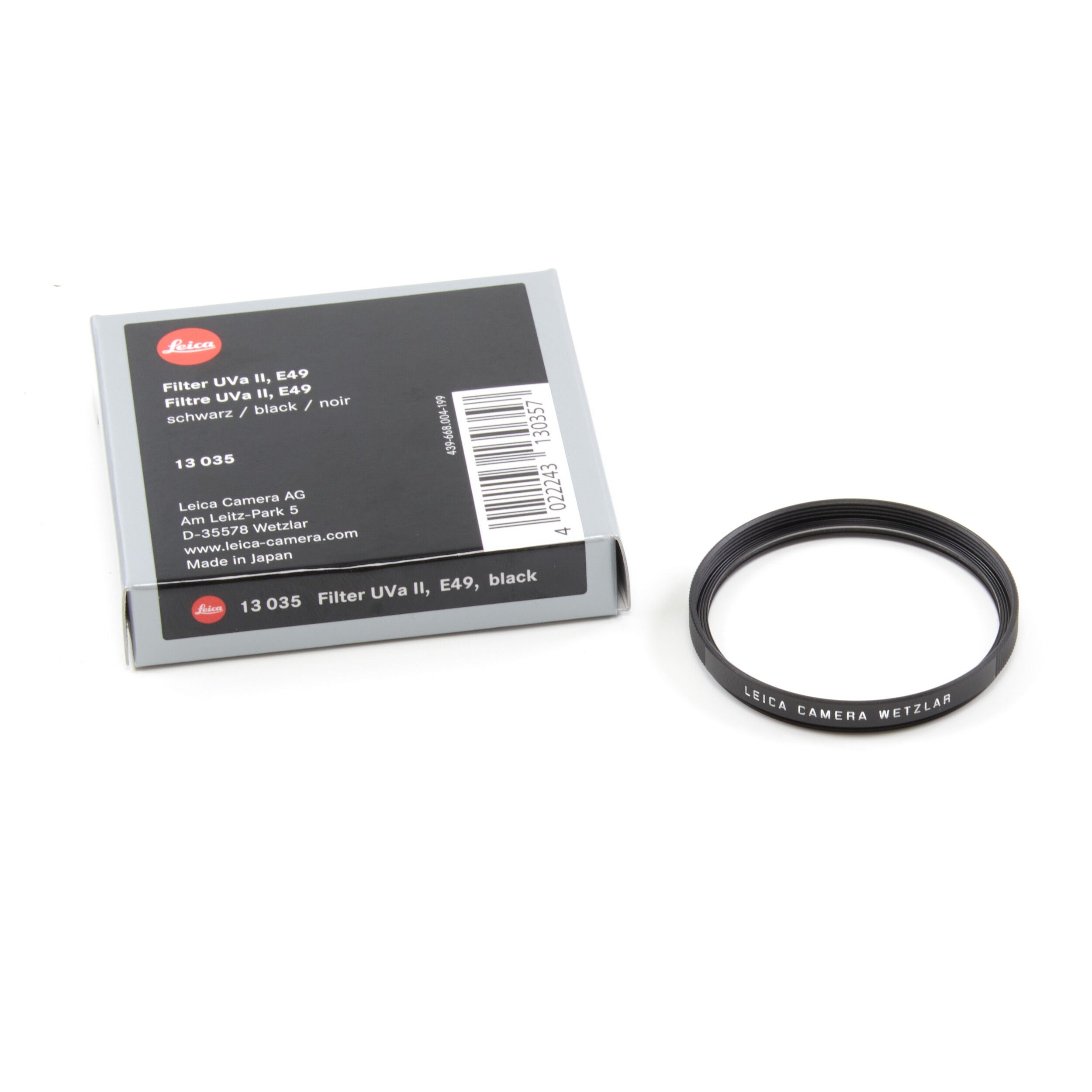 Leica E49 UVA II Filter Black + Box