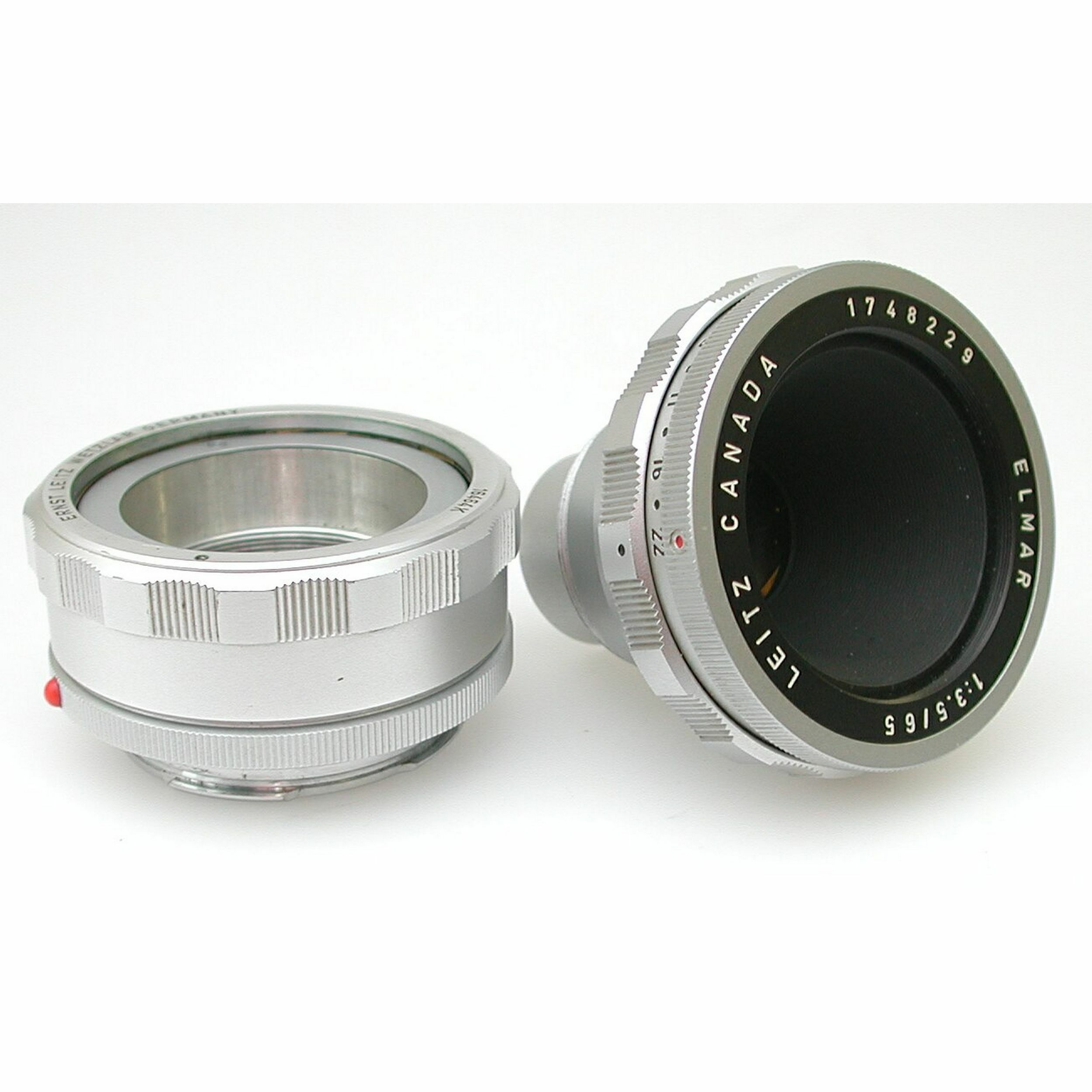 LEITZ 65MM F3.5 ELMAR CHROME + 16464 ADAPTER OCMOR / 11062 #328