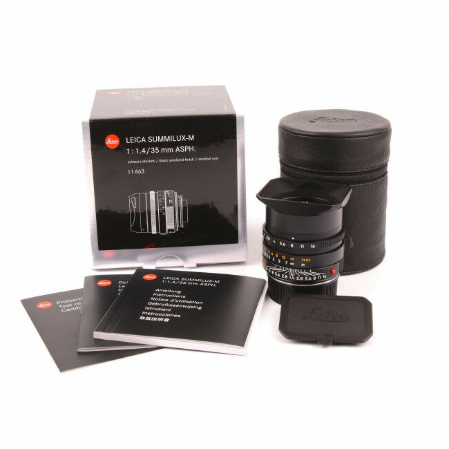 Leica 35mm f1.4 Summilux-M ASPH Black FLE + Box Nice number Ending 000