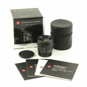 Leica 28mm f2 Summicron Matt Black Paint + Box