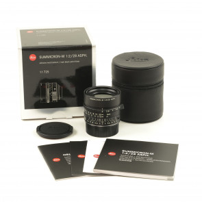 Leica 28mm f2 Summicron Matt Black Paint + Box