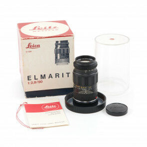 Leitz 90mm f2.8 Elmarit Black + Box