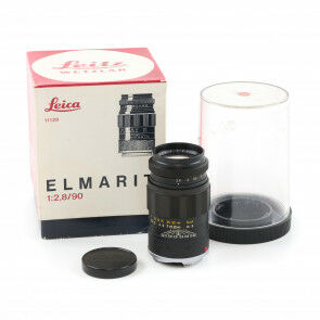 Leitz 90mm f2.8 Elmarit Black + Box