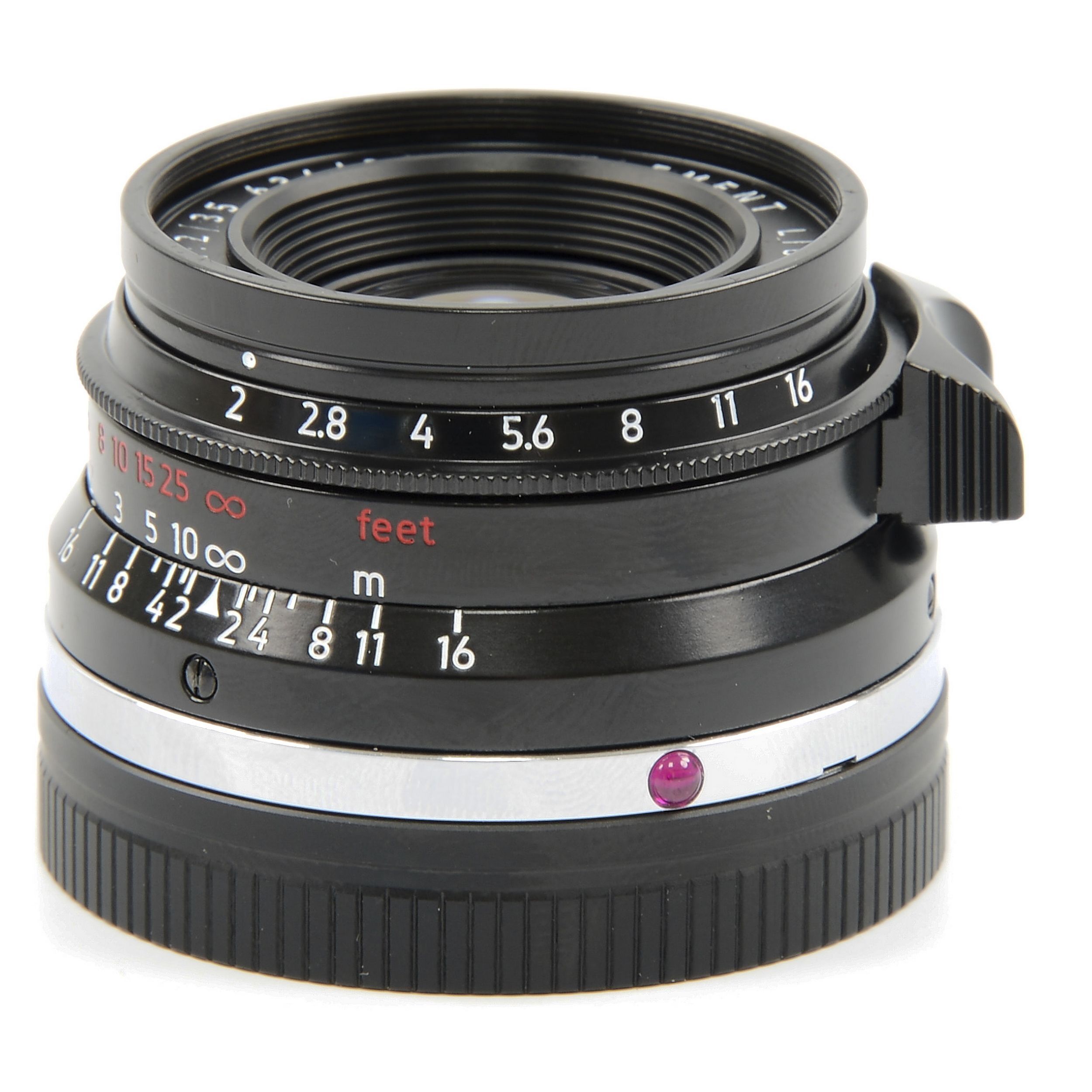 LIGHT LENS LAB V2LC 35MM F2 LENS SILVER + BLACK PAINT LEICA LEITZ CLONE